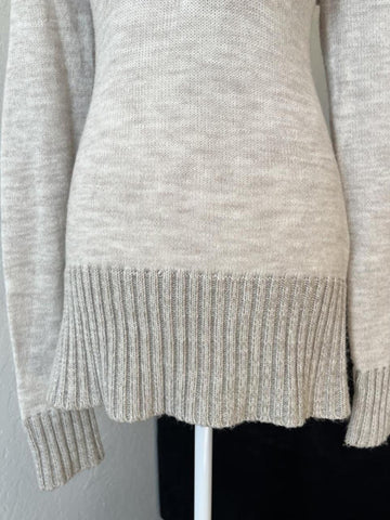 Original Grey Cable Knit V-Neck Sweater