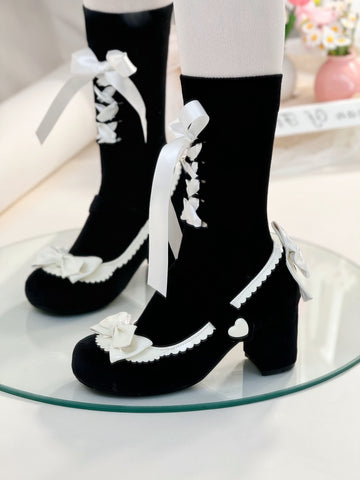 Original Snow White New Color Round Toe High Heel Mary Jane