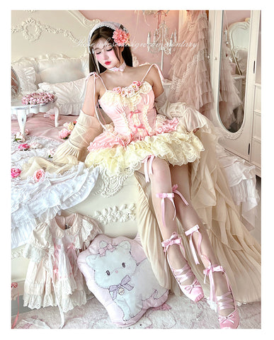 Fairy atmosphere lolita romantic rose dark pattern jsk dress