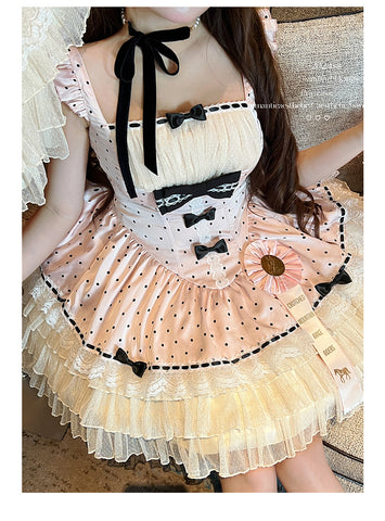 Retro girl doll·Lolita romantic polka dot jsk dress