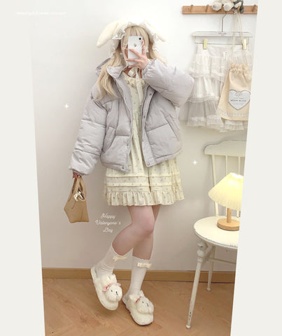 Retro Japanese style loose versatile cotton jacket