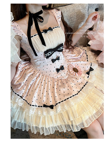 Retro girl doll·Lolita romantic polka dot jsk dress