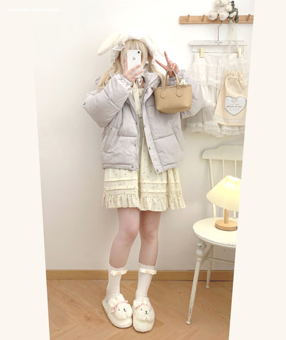 Retro Japanese style loose versatile cotton jacket