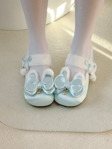 Original round toe cute lolita shoes Japanese style low heel loa shoes