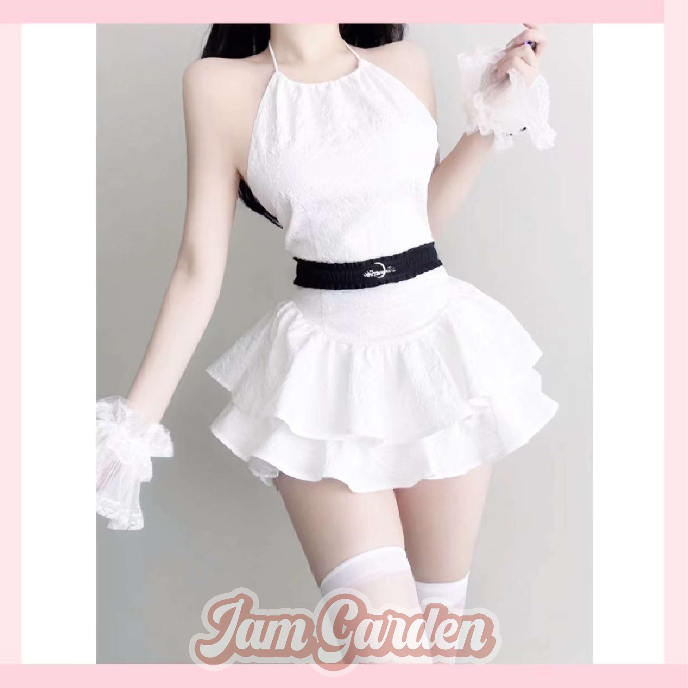 Mori Pure Desire Waistcoat Halter Neck Halter Dress Summer Fashion Niche Fluffy Princess Skirt - Jam Garden
