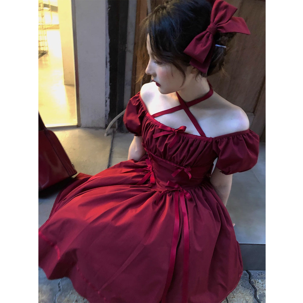 Lolita Ribbon Large Hem Princess Dress