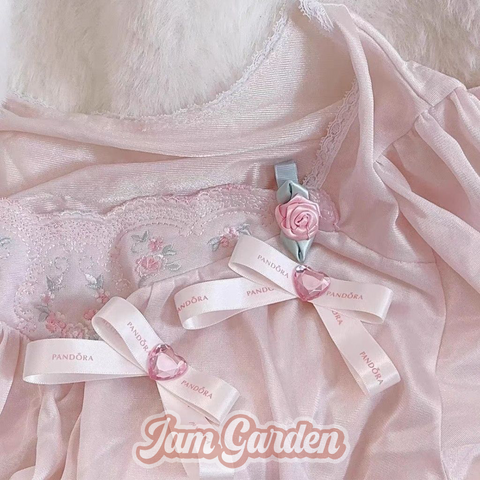 Customized French Girl Romantic Rose Bow Hairpin Side Clip Headwear - Jam Garden