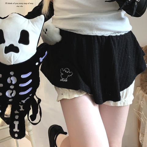 sleepingdoll little ghost embroidery cute top skirt pants set