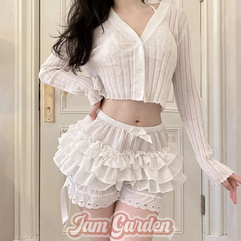 [lolita pumpkin pants]- Japanese Soft Girl Lolita High Waist Shorts - Jam Garden