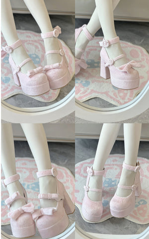 Doll suede high heels lolita