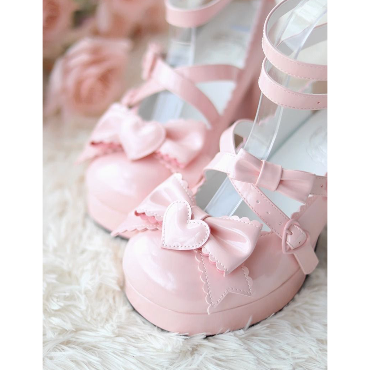 Cute Lolita Shoes Sweet Girl Jk Thick Bottom All-Match Lolita Shoes High Heels - Jam Garden