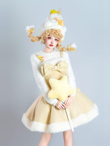 Original winter woolen lady's daily dress