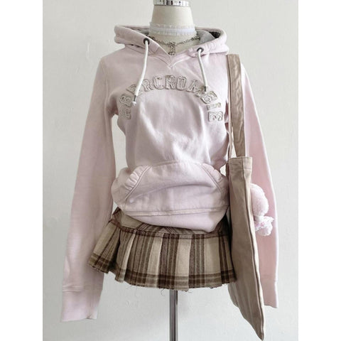 Original pink hooded sweatshirt women's suit