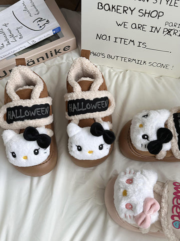 Cartoon lolita cute kitty bread shoes for women