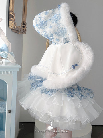 POSHEPOSE Blue and White Porcelain Princess Set