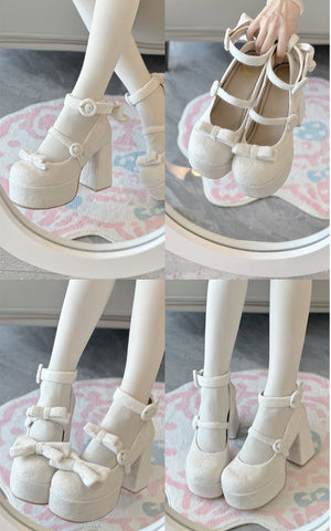 Doll suede high heels lolita