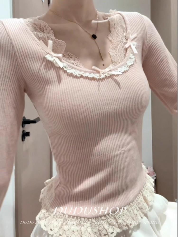 Bow lace top