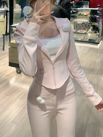 HelloKitty pink slim two-piece suit