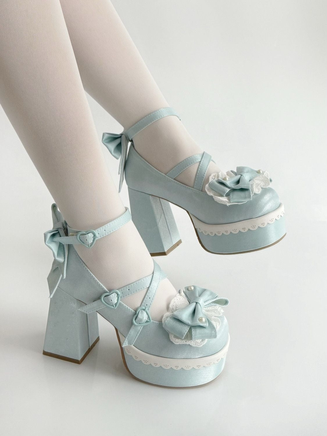 Lolita sweet bow high heels