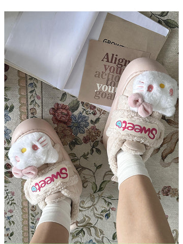 Cartoon lolita cute kitty bread shoes for women