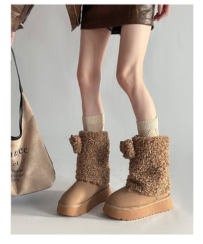 women's winter cute cartoon snow boots