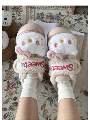 Cartoon lolita cute kitty bread shoes for women