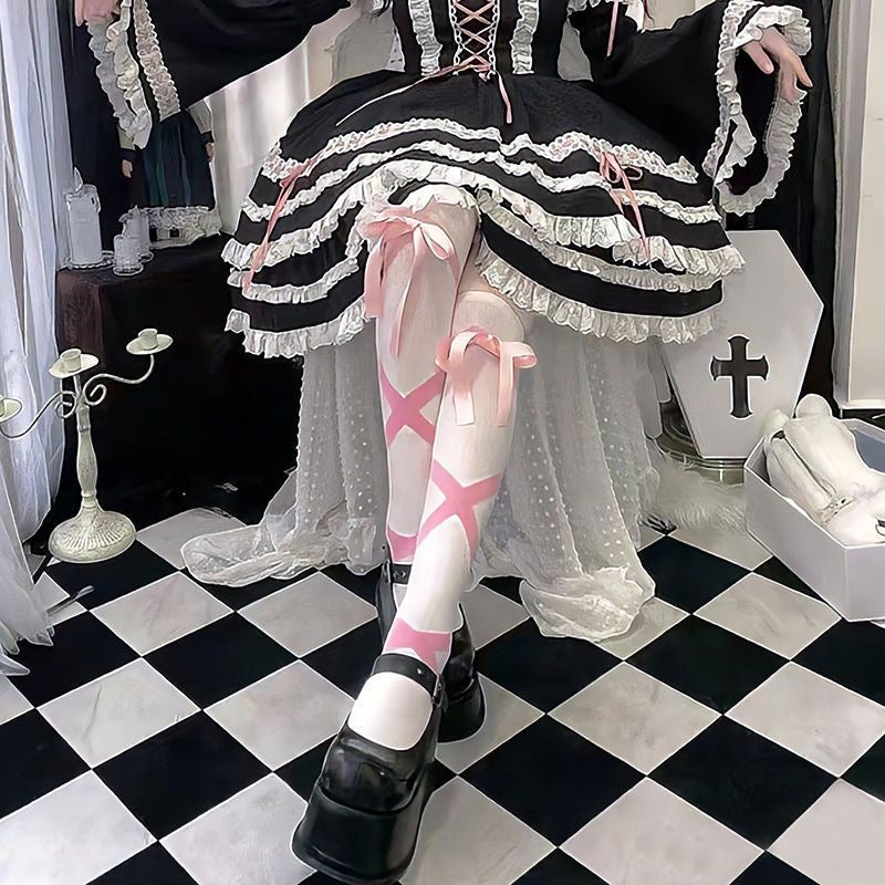 Japanese Tie Cute Bowknot Sweet Lolita Girls Socks - Jam Garden