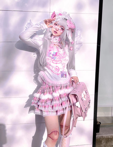 Abby angel lace pink coquette suit