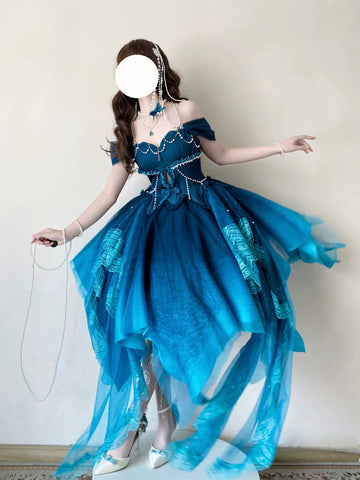 Unicorn Wings/Lolita Blue Heavy Work Dress