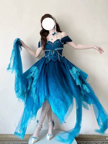 Unicorn Wings/Lolita Blue Heavy Work Dress