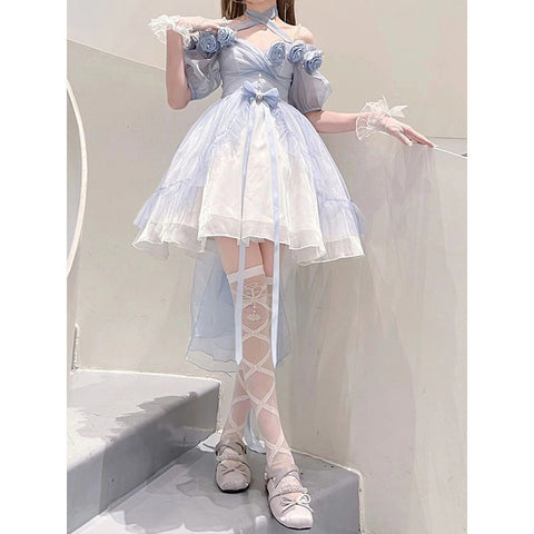 Elegant Gradient Blue Lolita Dress