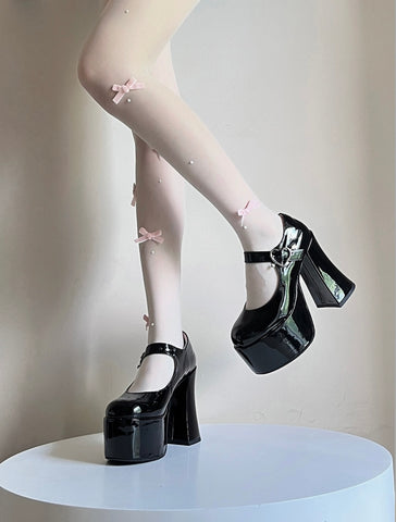 Waterproof Mary Jane Japanese style sweet high heels for women