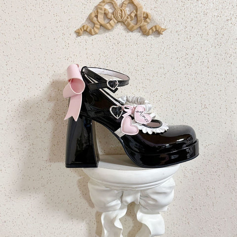 Original high heel round toe cute soft sweet Lolita shoes Mary Jane
