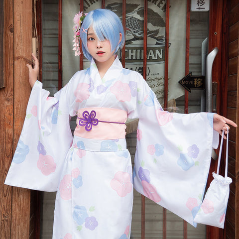 Life in a Different World from Zero Rem cos Ram kimono yukata cos