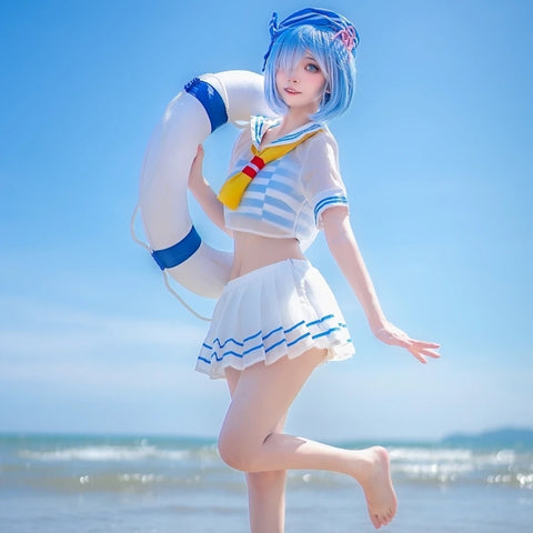 Life in a Different World from Zero Rem cos Ram sailor swimsuit