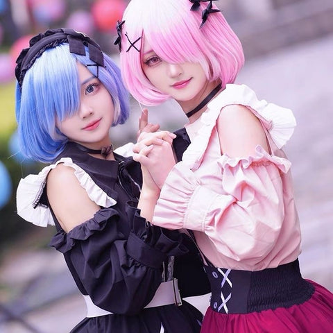 Life in a Different World from Zero Rem cos Ram Cute outfit mine suit