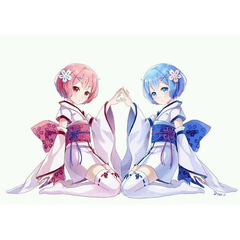 Life in a Different World from Zero Rem cos Ram Kimono suit