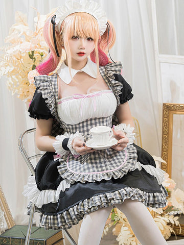 My Dress-Up Darling KITAGAWA MARIN plaid maid cosplay costume