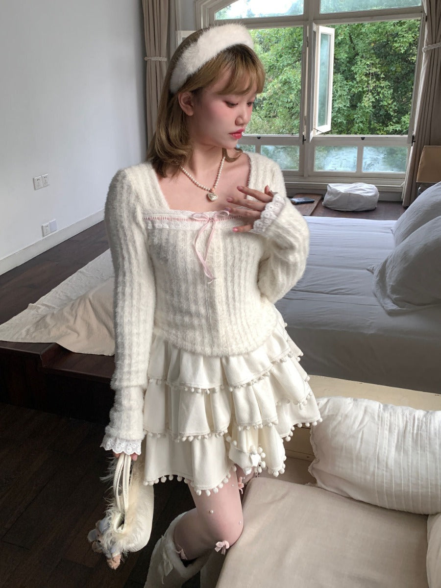 Sweet And Gentle Girly Fleece Sweater Inner Layer For Autumn And Winter