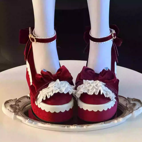 Doll-like thick-soled Lolita shoes