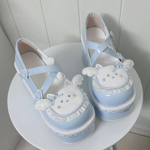 Cute lolita thick-soled round-toed shoes