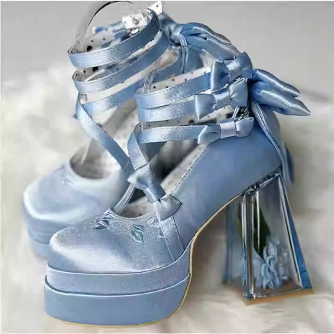 "Glass Flower House" Mary Jane Shoes