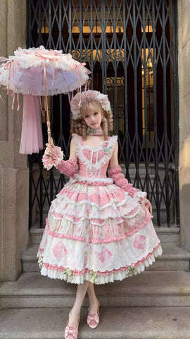 Pink Sweet Lolita Cake Skirt