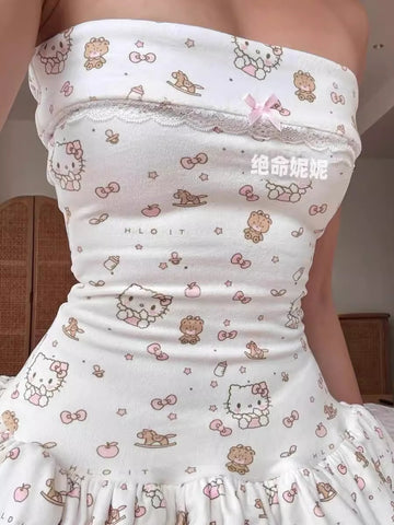 HelloKitty Printed Stretch Tube Dress