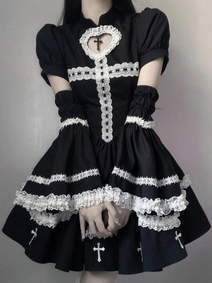 Halloween Dark Sweet Spicy Lolita Black Dress