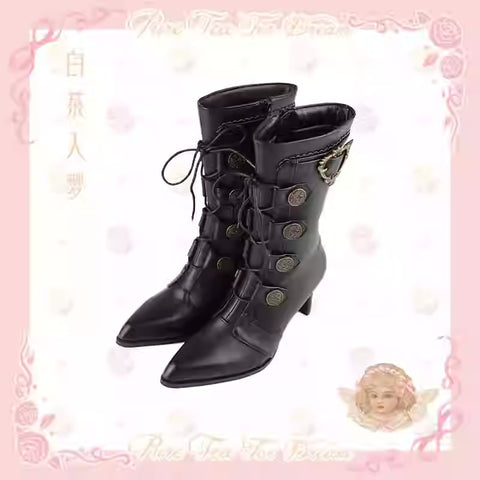 pointed toe high heels short boots