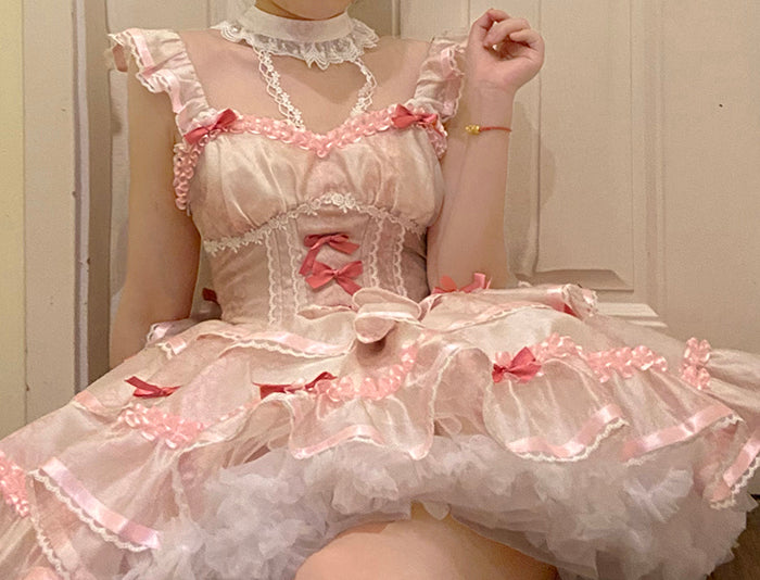 [Retro Sweetheart] Sweetheart Ballet Spring and Summer Super Sweet Ballet Dress