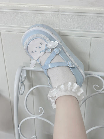 Cute lolita thick-soled round-toed shoes