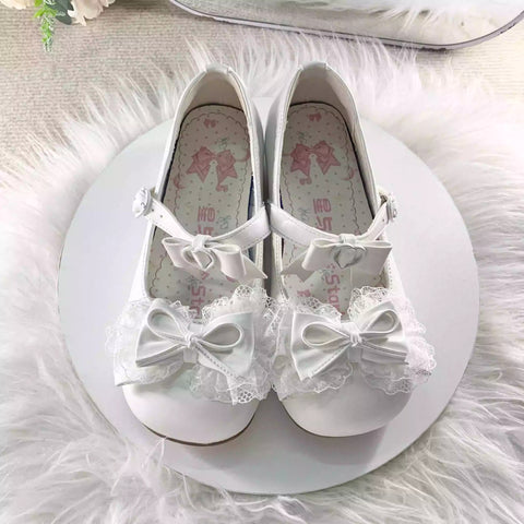 Doll lolita lace flat shoes for women