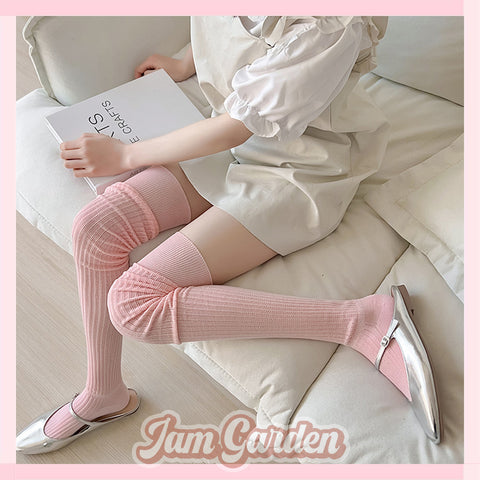 Ballet Style Pink Cel Thin Pamine Tube Socks